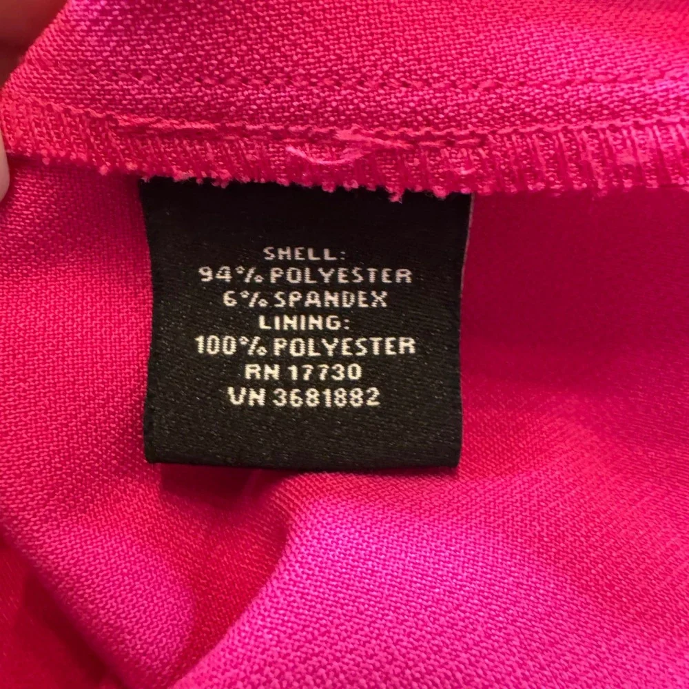 Victoria Beckham Pink Ruffle Hem Shift Dress Sleeveless Mini Mod Party Sz M - Picture 8 of 15